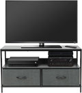 Brown Steel Frame Wood Top TV Stand Cabinet X819274
