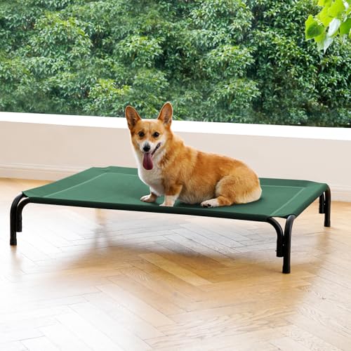 Grey Raised Dog Bed with Washable Mesh Y689103