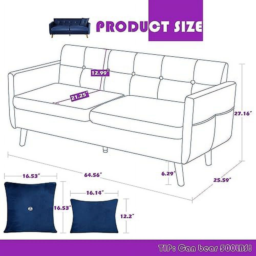 Light G Chenille Tufted 2-Seater Loveseat Sofa with USB Charging Ports I581783