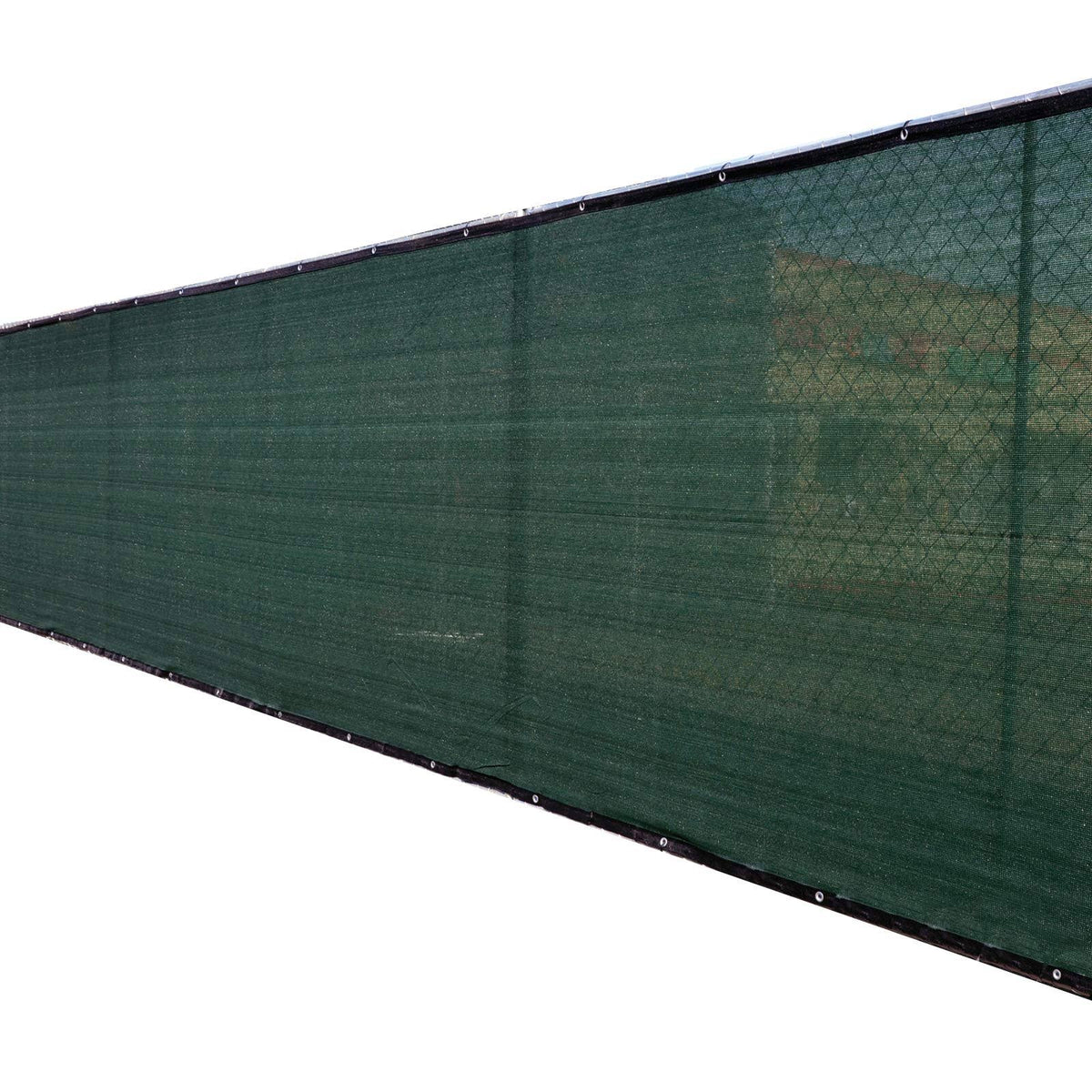 Olive Green 8 ft Privacy Screen Windscreen Mesh Fabric with Aluminum Grommets S4144