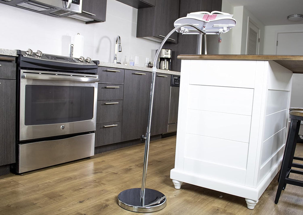 Adjustable Height Book Holder Floor Stand with Aluminum Base C699665