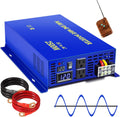 2500W Pure Sine Wave Inverter 24v to 110V 120V AC with Wireless Remote Switch Q6513