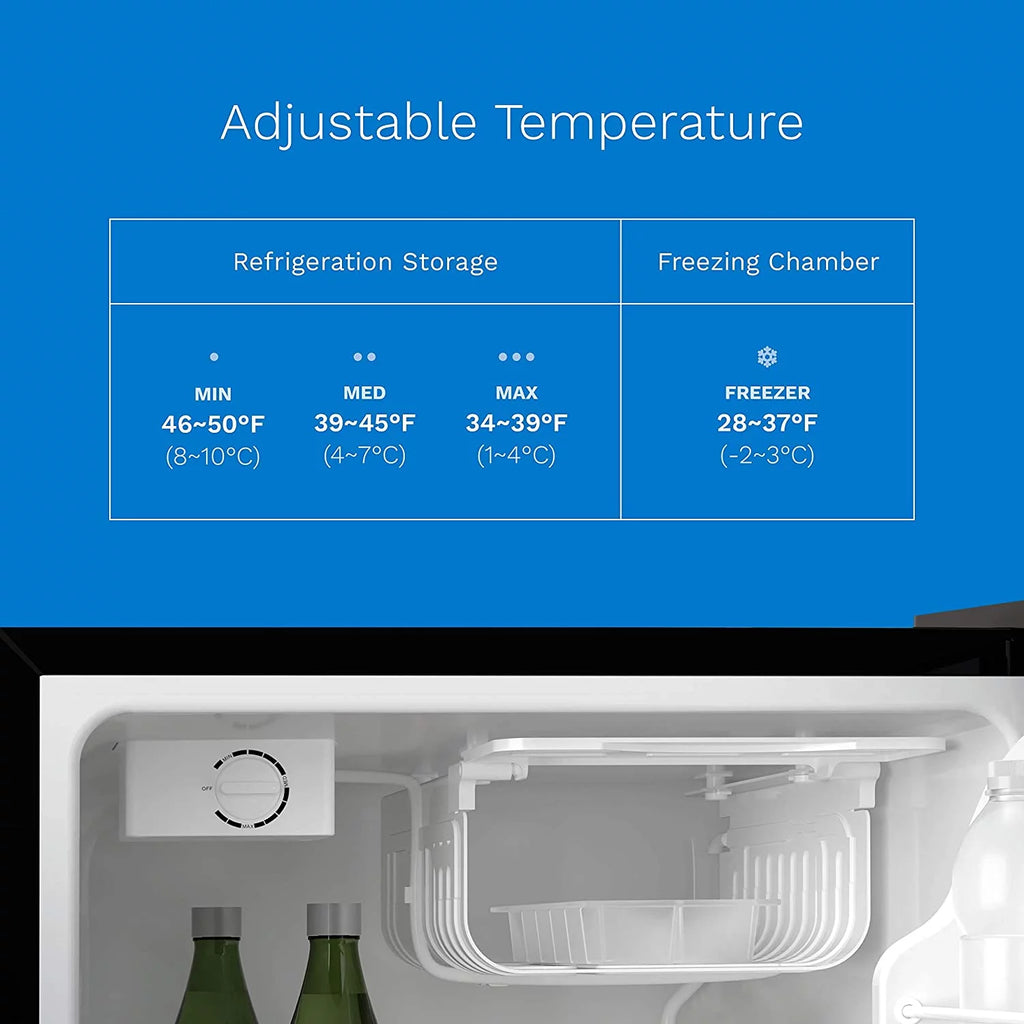2.4 Cubic Feet Under Counter Refrigerator with Small Freezer C5526