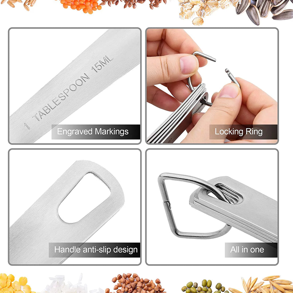 Stainless Steel Measuring Cups and Spoons Set of 11 S417152