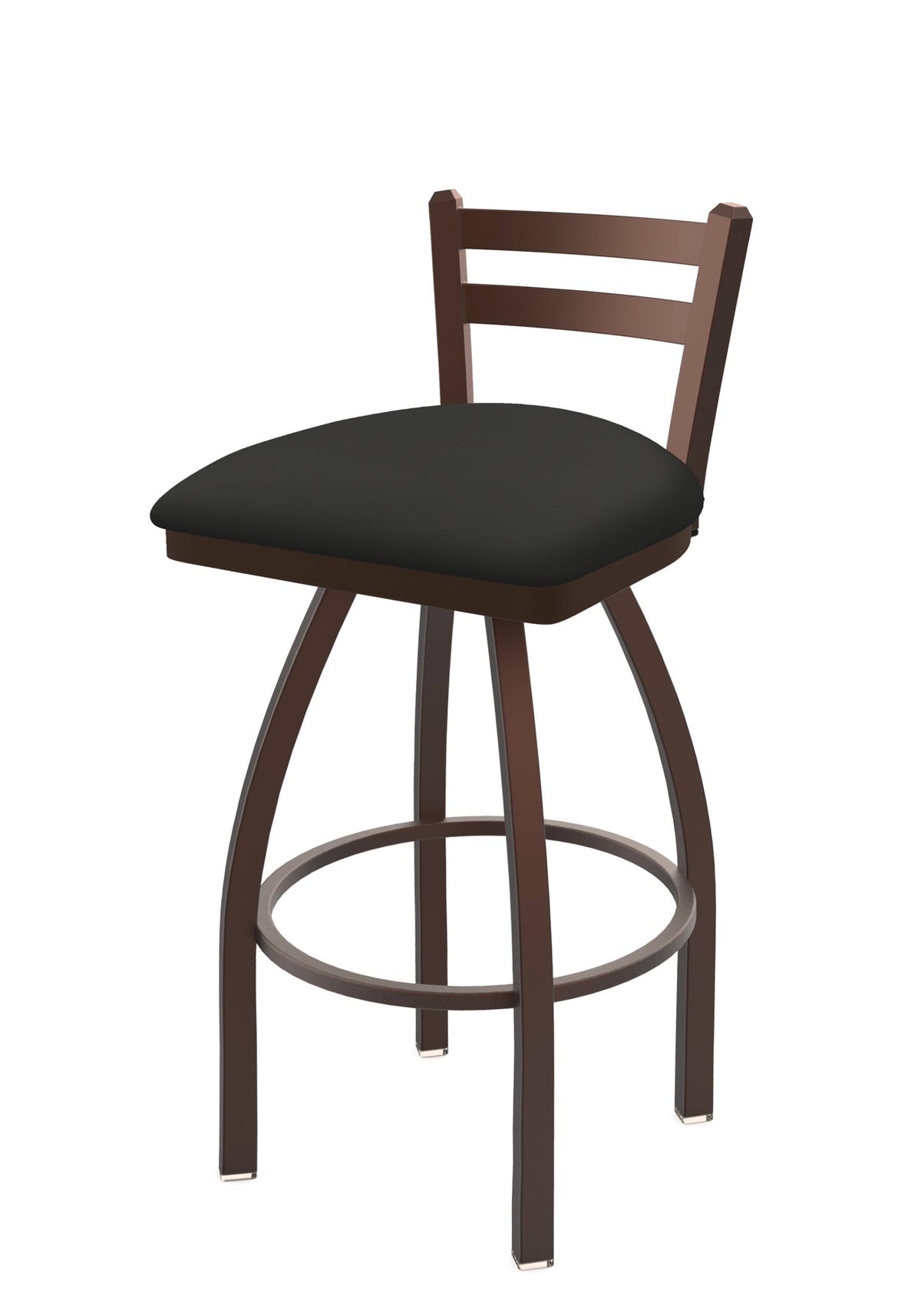 30 inch Low Back Swivel Bar Stool with Bronze Finish and Iron Seat C484766