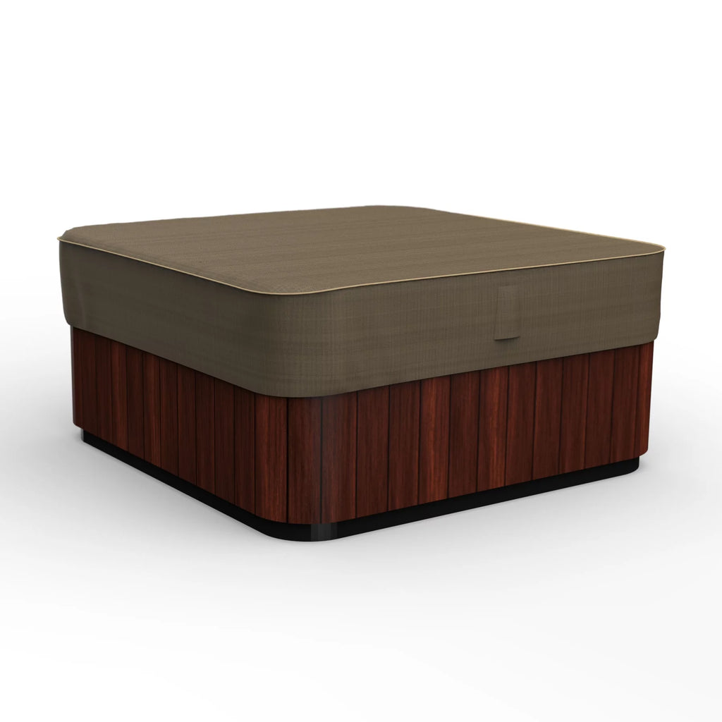 Black and Tan Square Hot Tub Cover J712