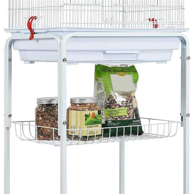 Large Rolling Metal Bird Cage with Stand M89528