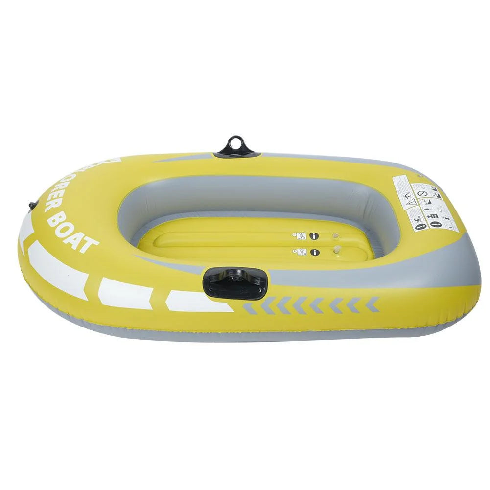 Yellow PVC Inflatable One Person Rowing Air Boat V608