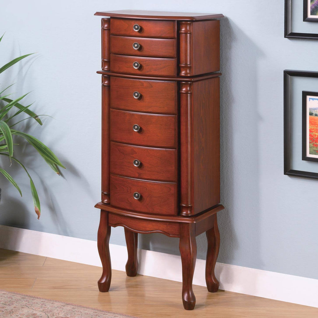 Warm Brown Jewelry Armoire C455852