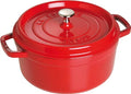 4 Qt. Round Cocotte Cherry Red E9296