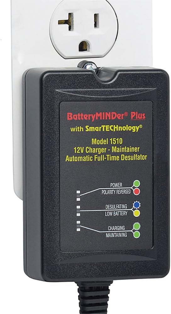 12 Volt 1.5 Amp Battery Charger Maintainer Desulfator I36404