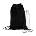 Black Canvas Drawstring Backpacks 12 Pieces N32220