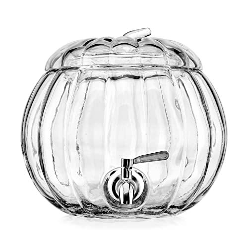 2.11 Gallon Clear Glass Beverage Dispenser with Stainless Steel Spigot V778575