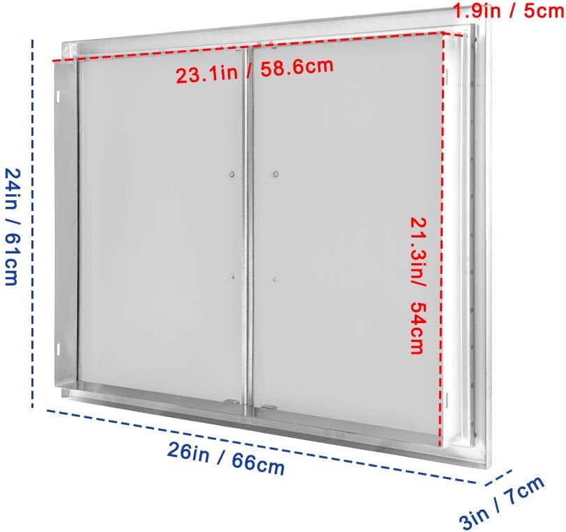 Stainless Steel Double Access Door for Outdoor Kitchen W755