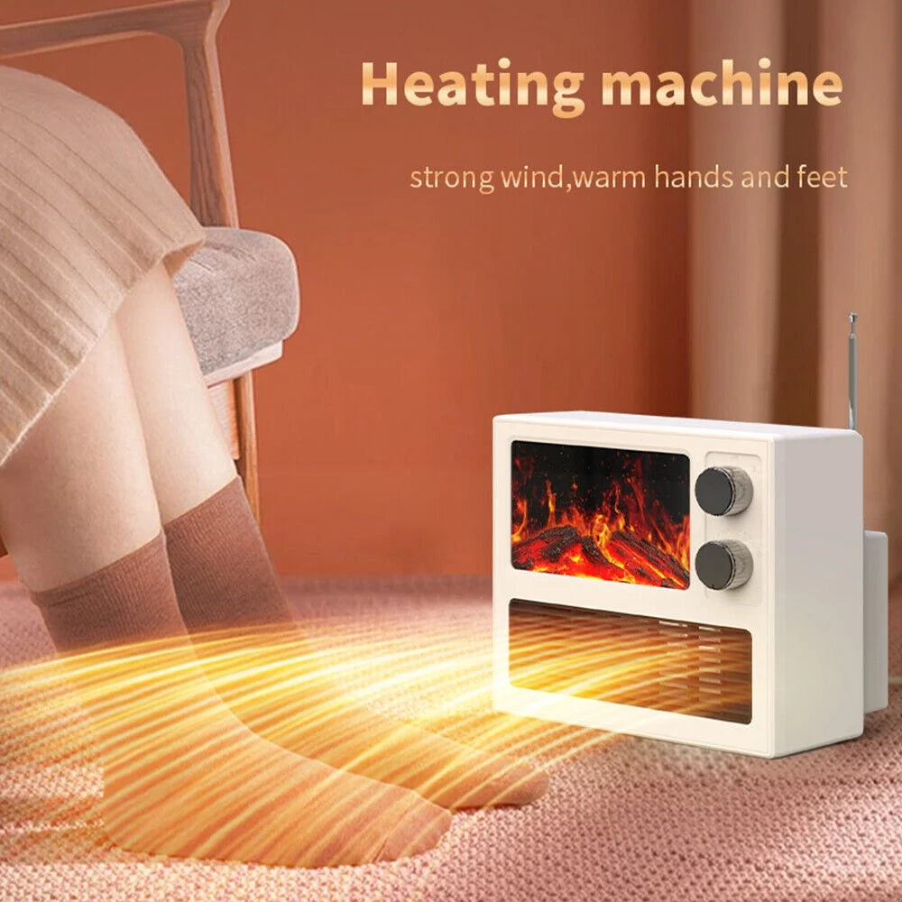 1000W Electric Fireplace Heater with 3D Flame A7723