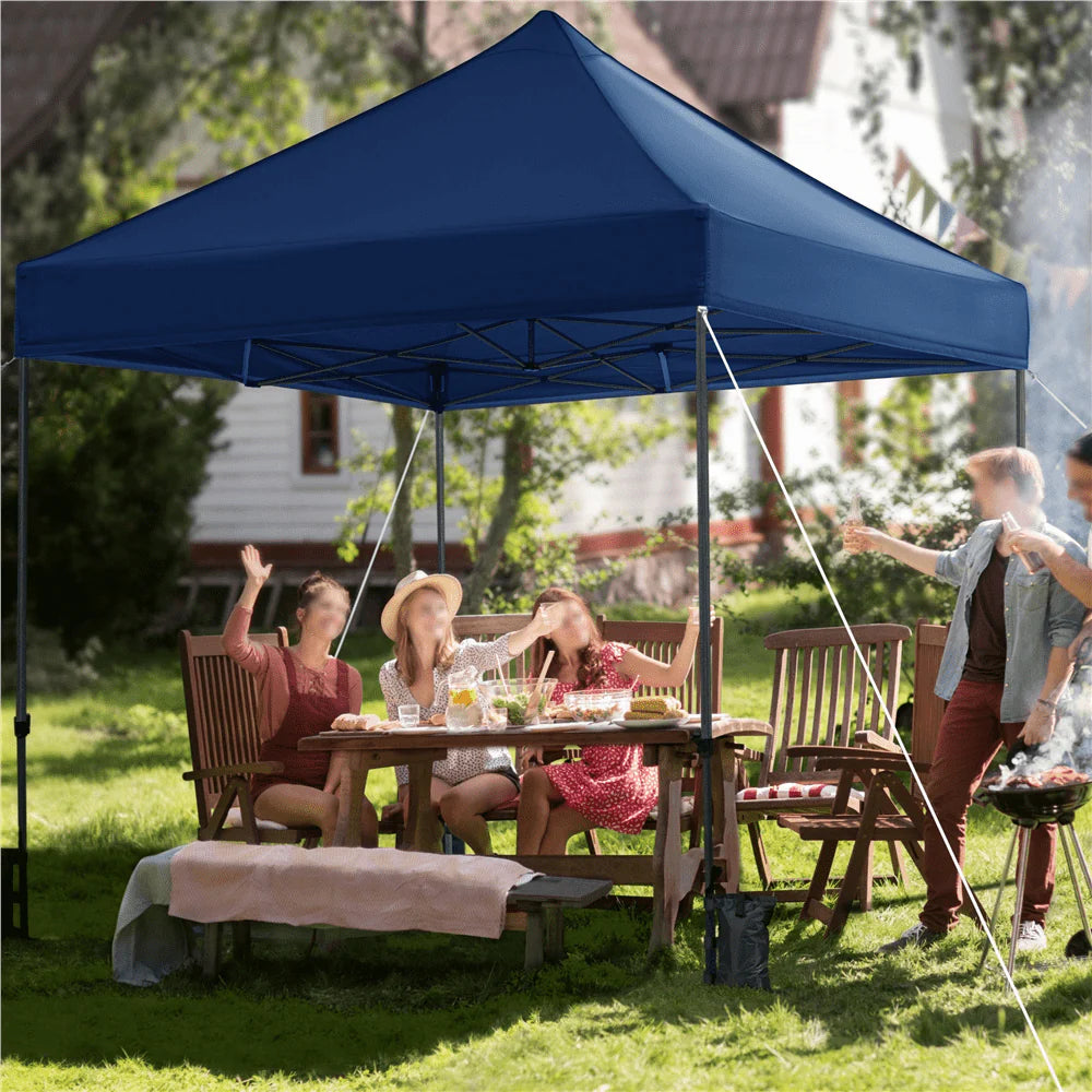 10x10FT Pop Up Canopy Tent with Wheeled Carry Bag, Navy Blue L692122
