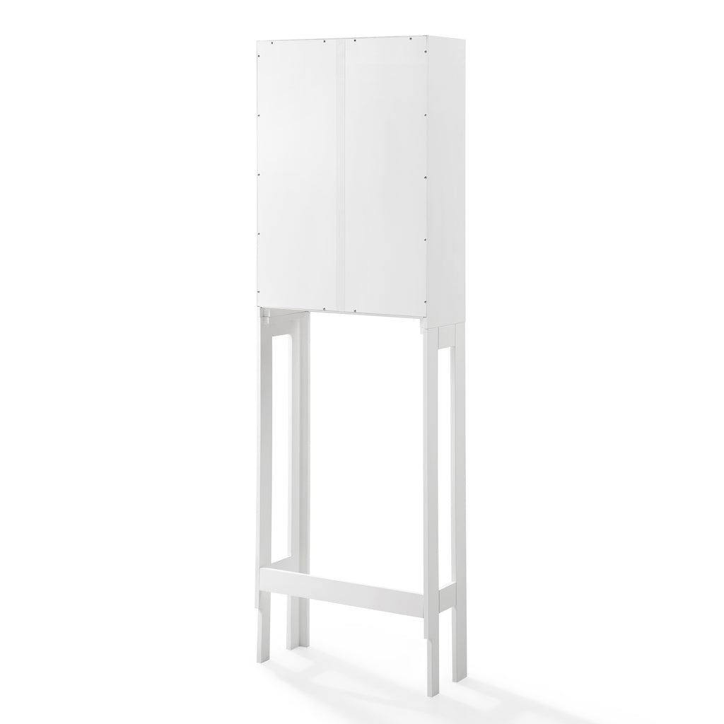 White/Nickel Wood/Metal Spacesaver D984