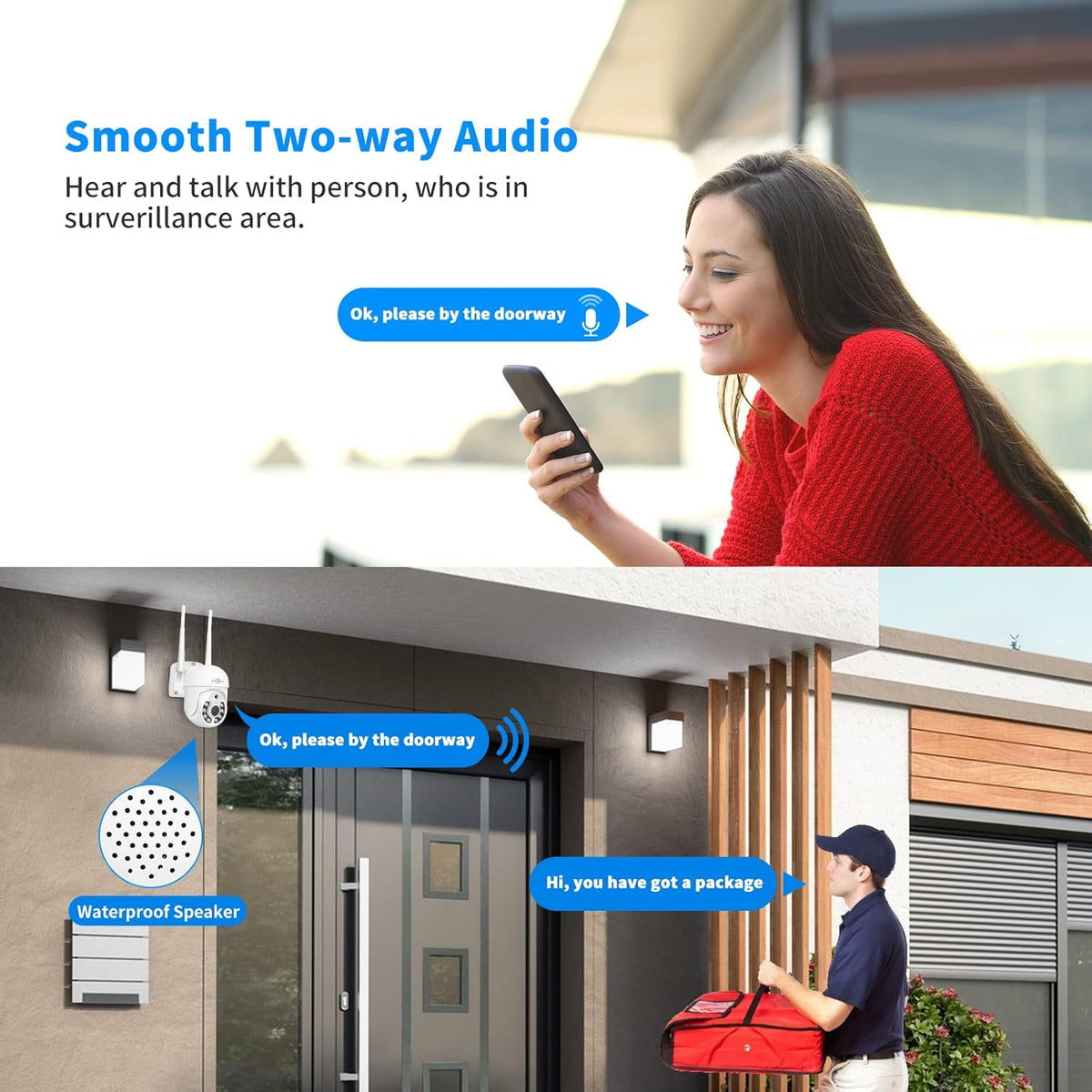 3MP Outdoor Wireless Security Camera with Floodlights G663477