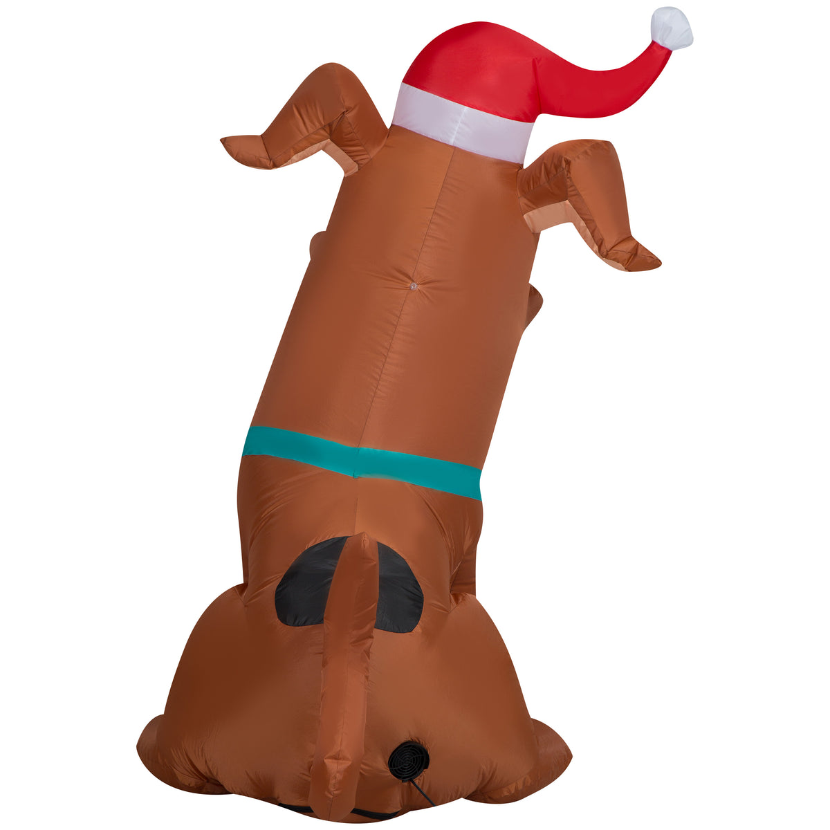 5 Foot Christmas Puppy Airblown Inflatable with Peppermint Bone U61391