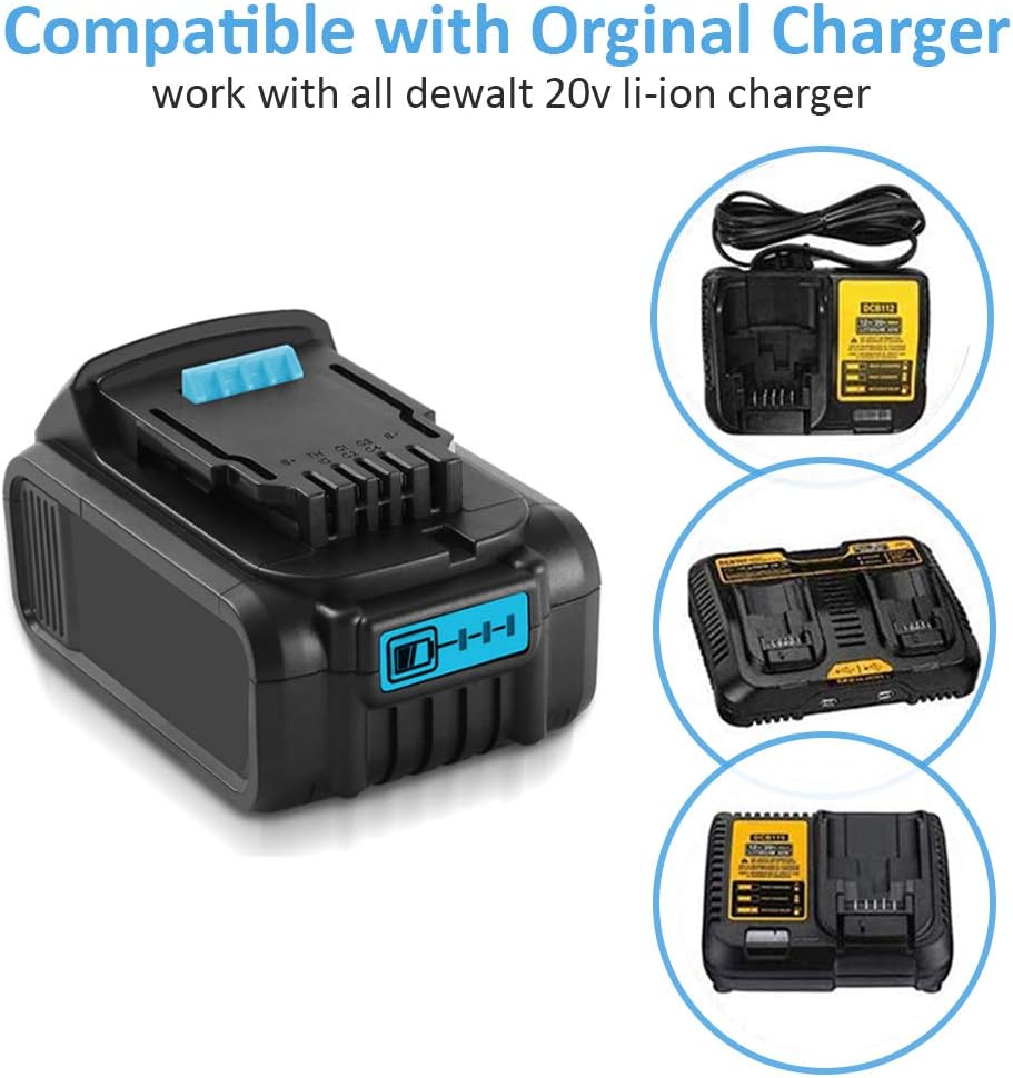 2-Pack 20V 6.0Ah Lithium Ion Battery Replacement for 20V Cordless Power Tools W99513