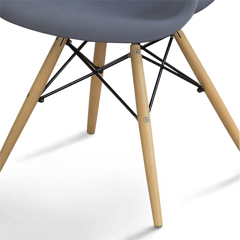 Gray Mid-Century Side Chair (Set of 2) P3717