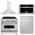 36 in. Dual Fuel Range, Range Hood, Microwave Drawer, Dishwasher L4649