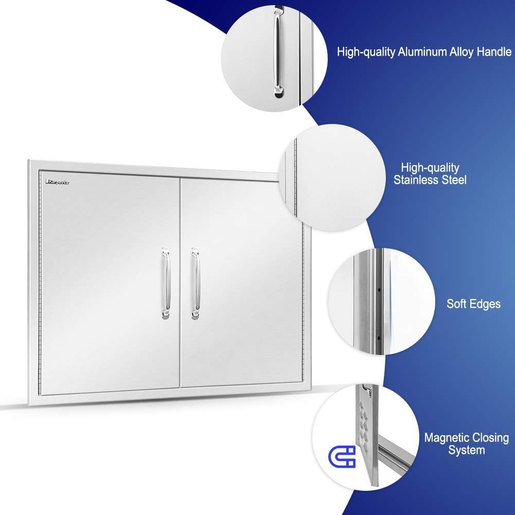 Stainless Steel Double Access Door for Outdoor Kitchen W755