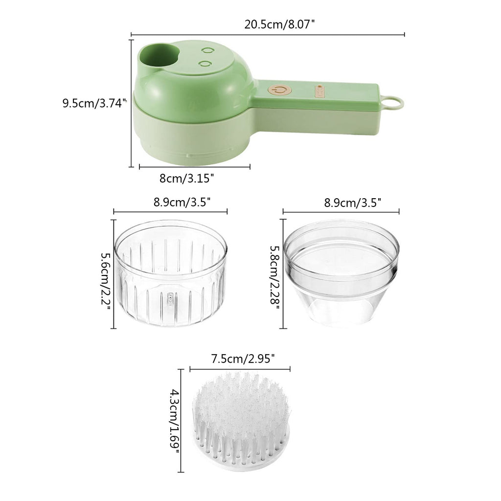 4 in 1 Handheld Electric Vegetable Cutter Set Q449752