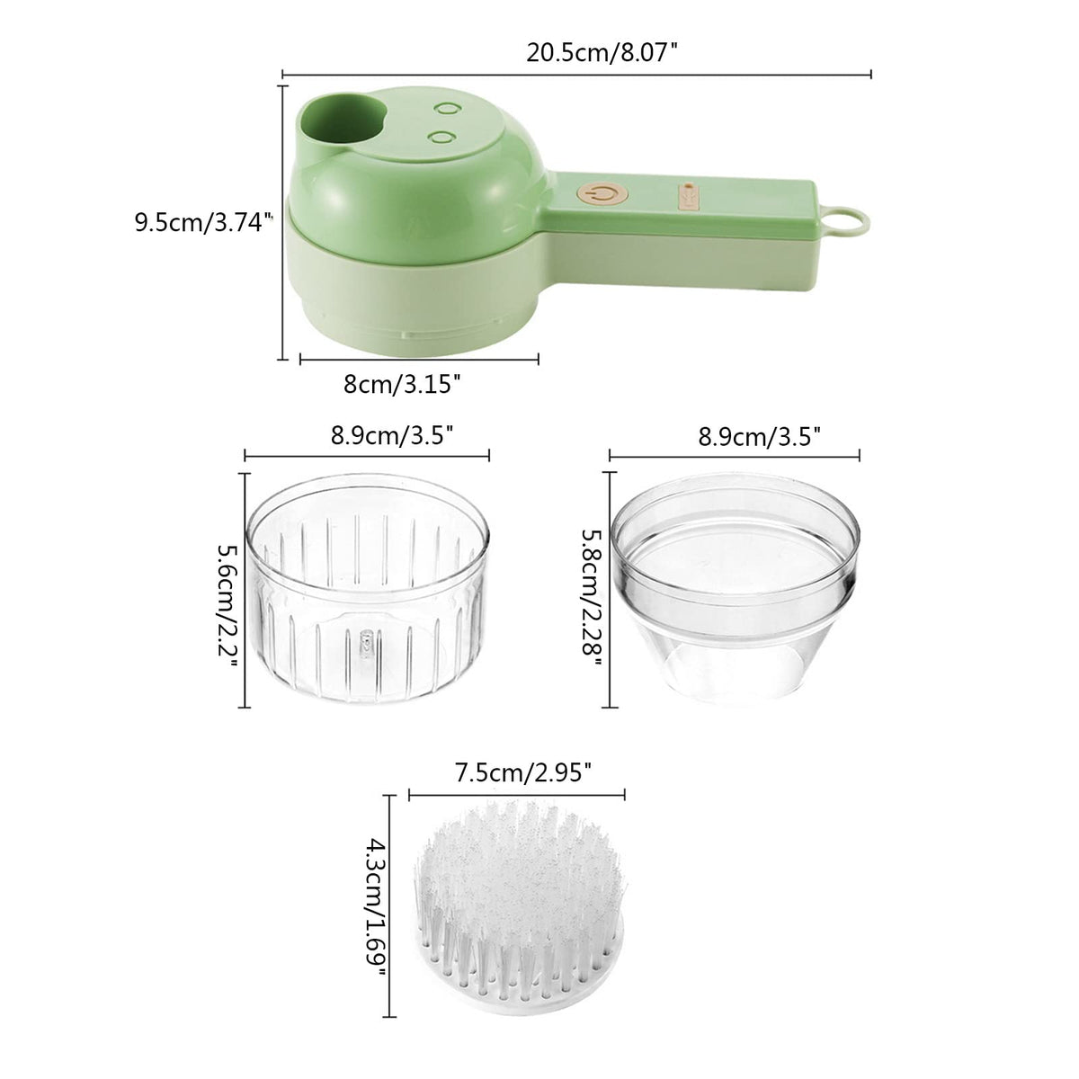 4 in 1 Handheld Electric Vegetable Cutter Set Q449752