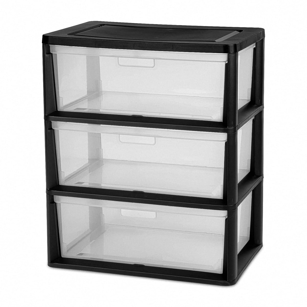 Black 3 Drawer Plastic Storage Tower K61155