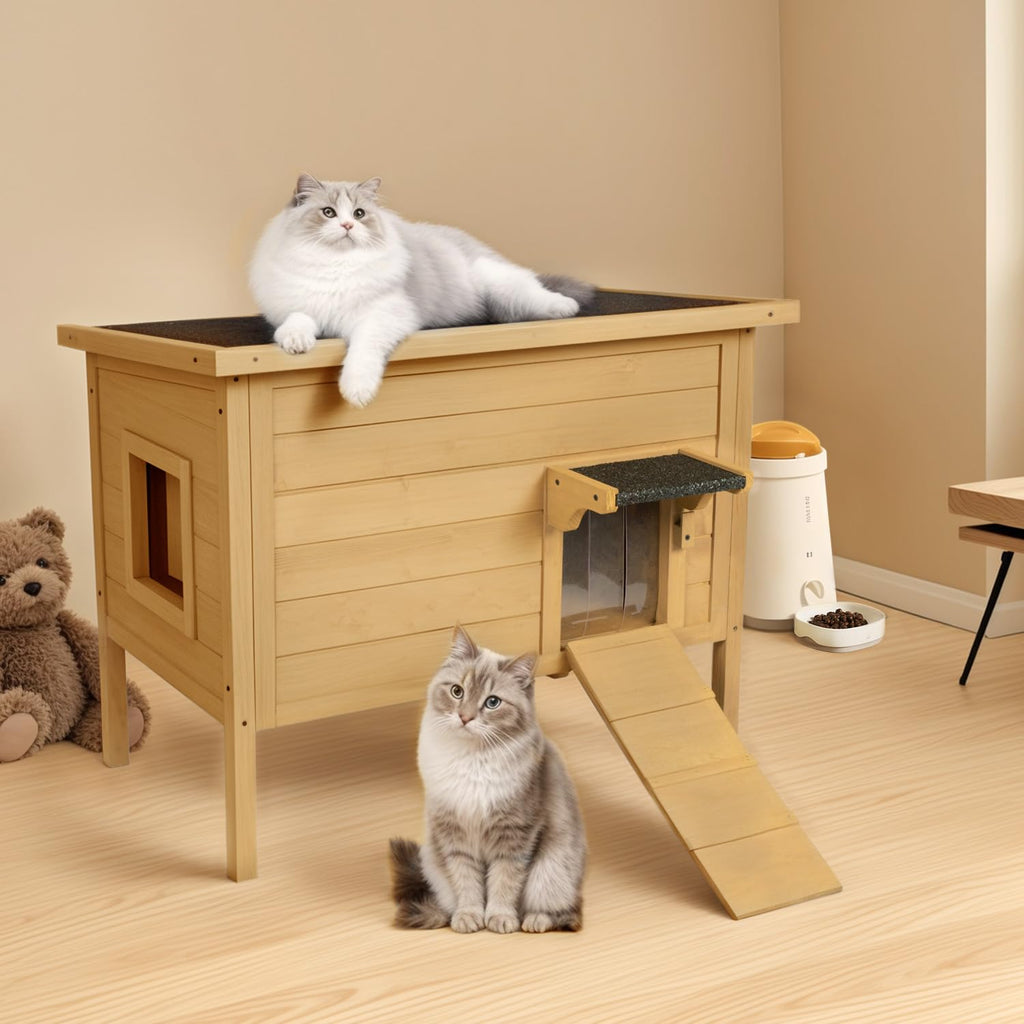 Large Insulated Weatherproof Outdoor Cat House Y192399
