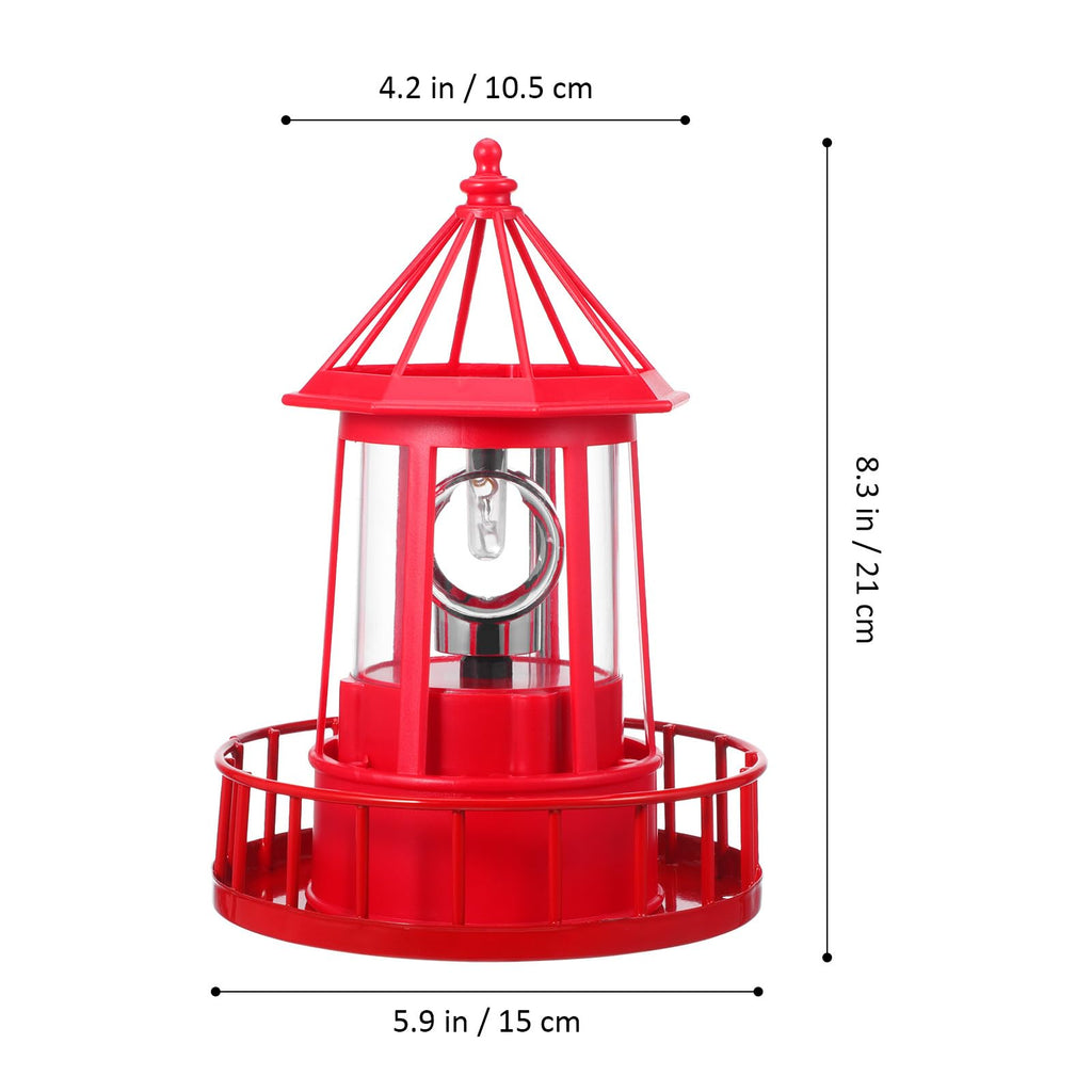 Rotating Metal Solar Lighthouse B139418