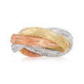 14kt Tri-Colored Gold Mesh Ring O828862