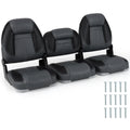 3-Pack Folding Boat Seats with 28D Sponge Padding W78184