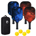 USAPA Approved Wood Pickleball Set with 4 Rackets, Bag, 4 Balls H931