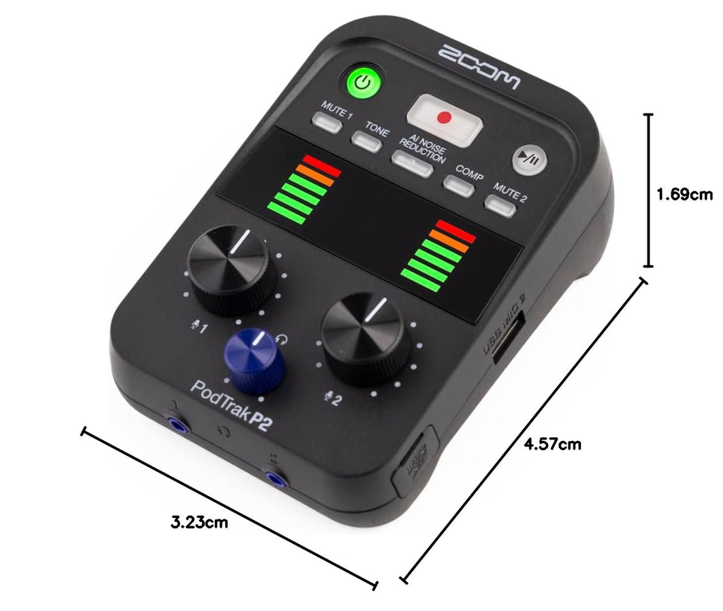 Podcast Recorder with 2 USB Mic Inputs J677686