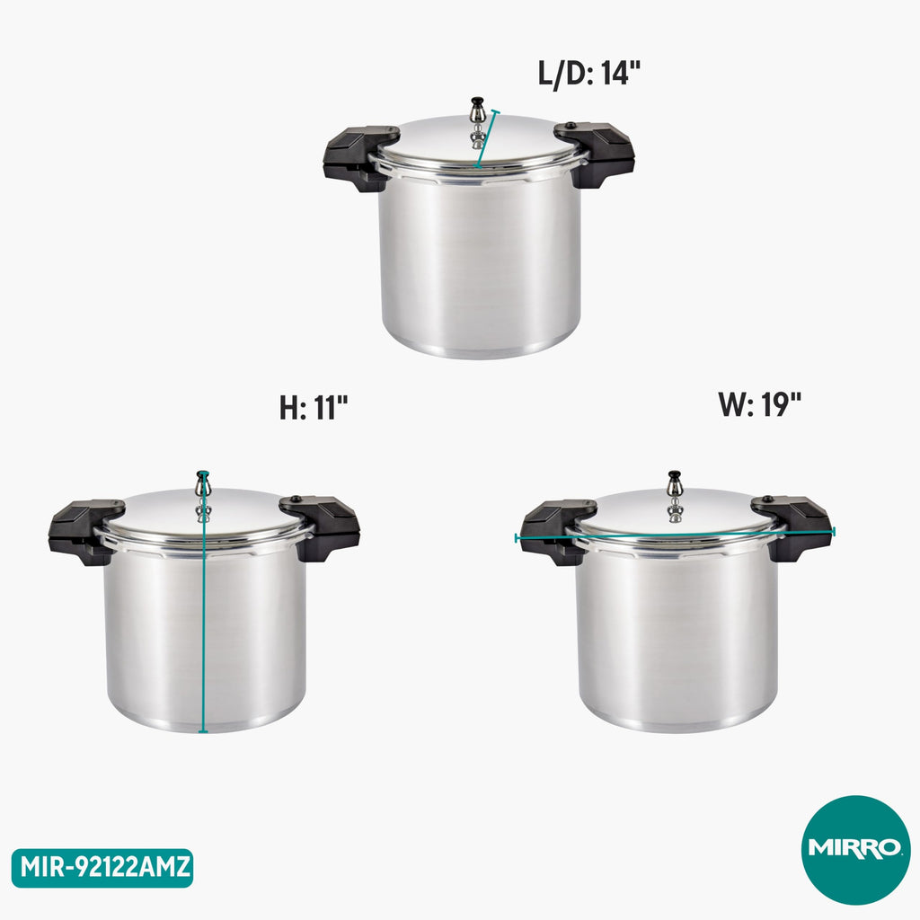 22 Qt Aluminum Pressure Canner with 3 Regulators D27608