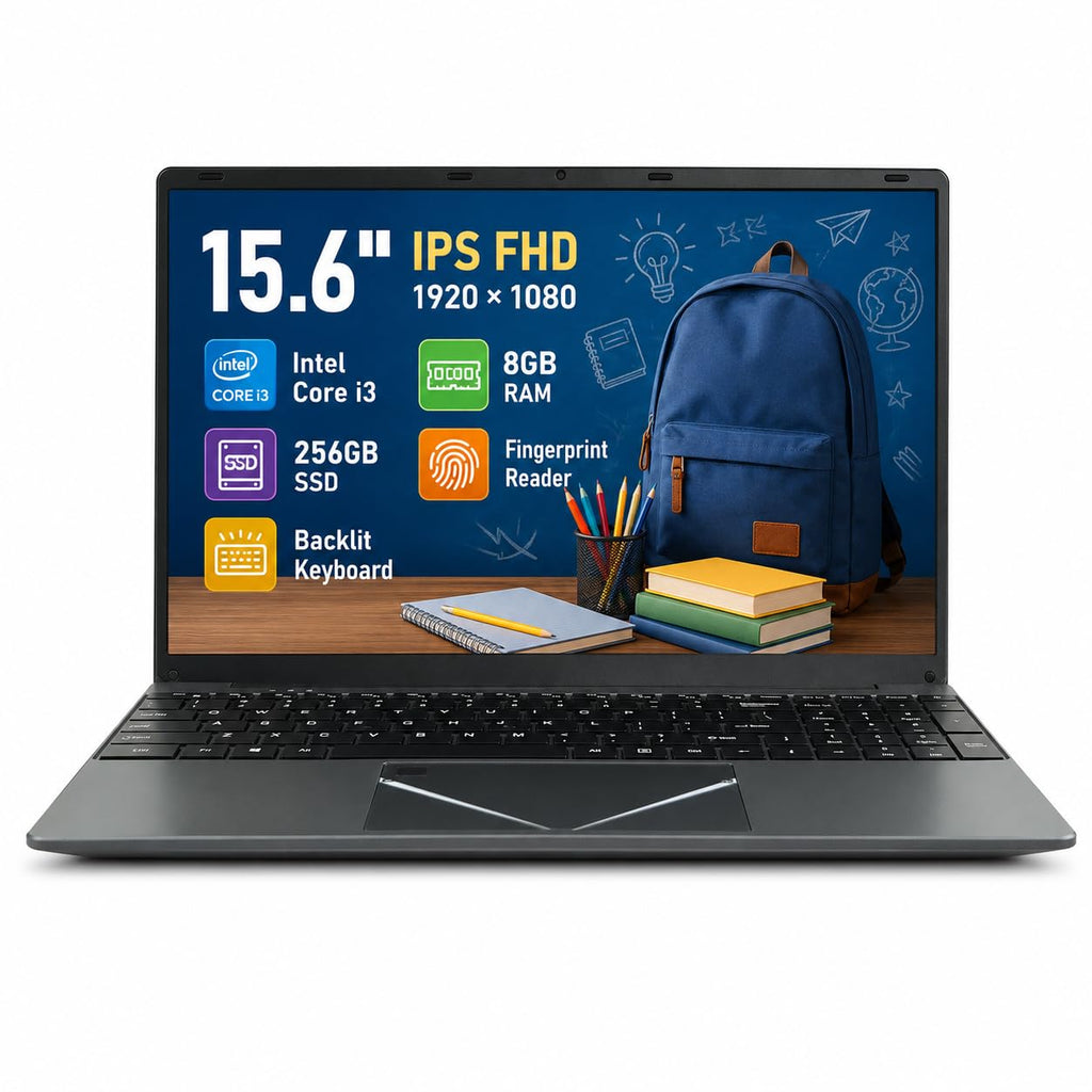 15.6" Core i3 8GB RAM 256GB SSD Laptop Computer Y3106