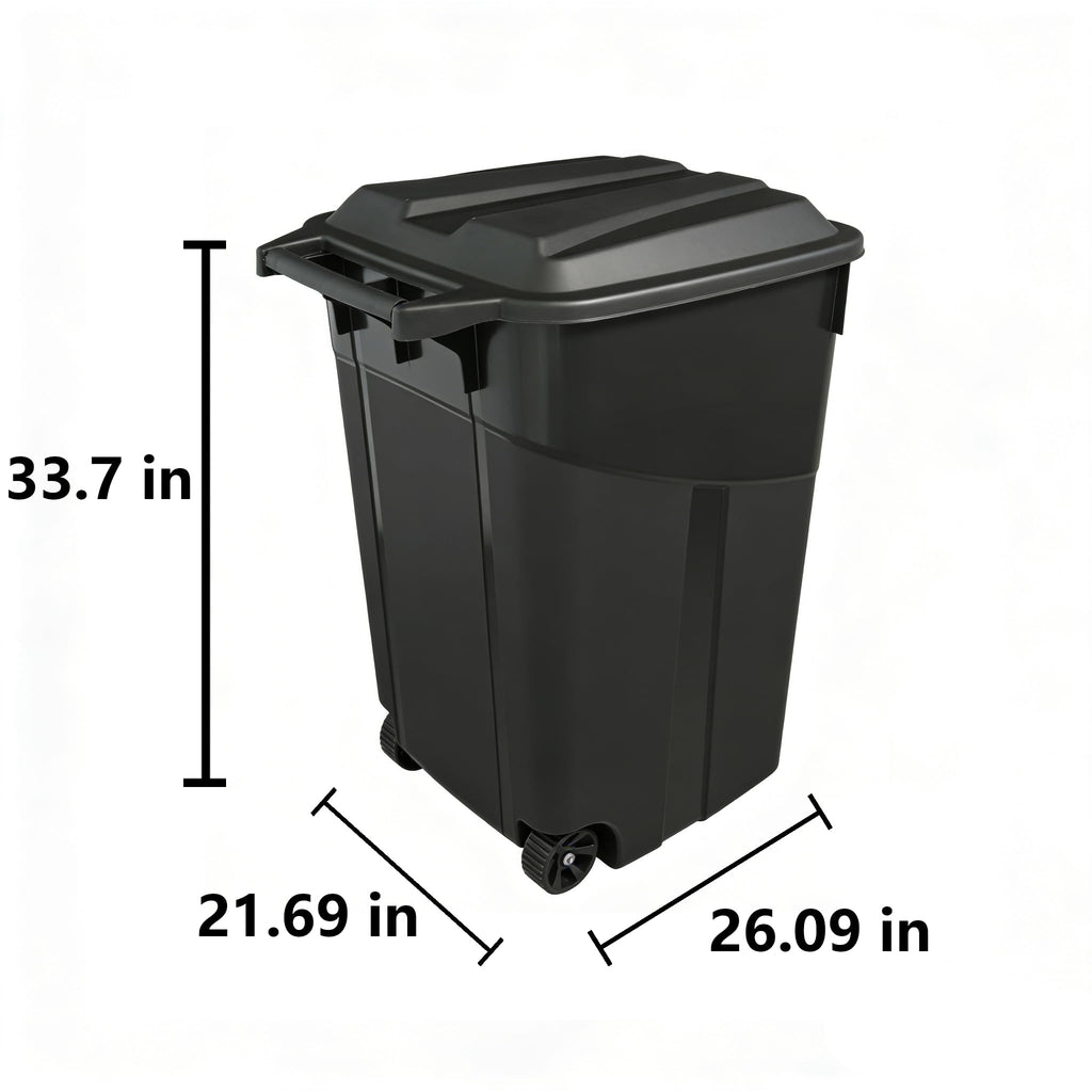 45 Gallon Wheeled Trash Can with Lid R945621