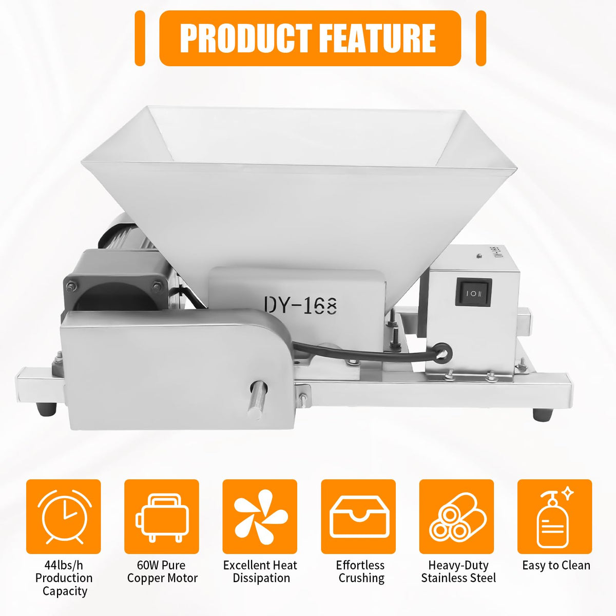 4L Stainless Steel Electric Fruit Crusher L1617