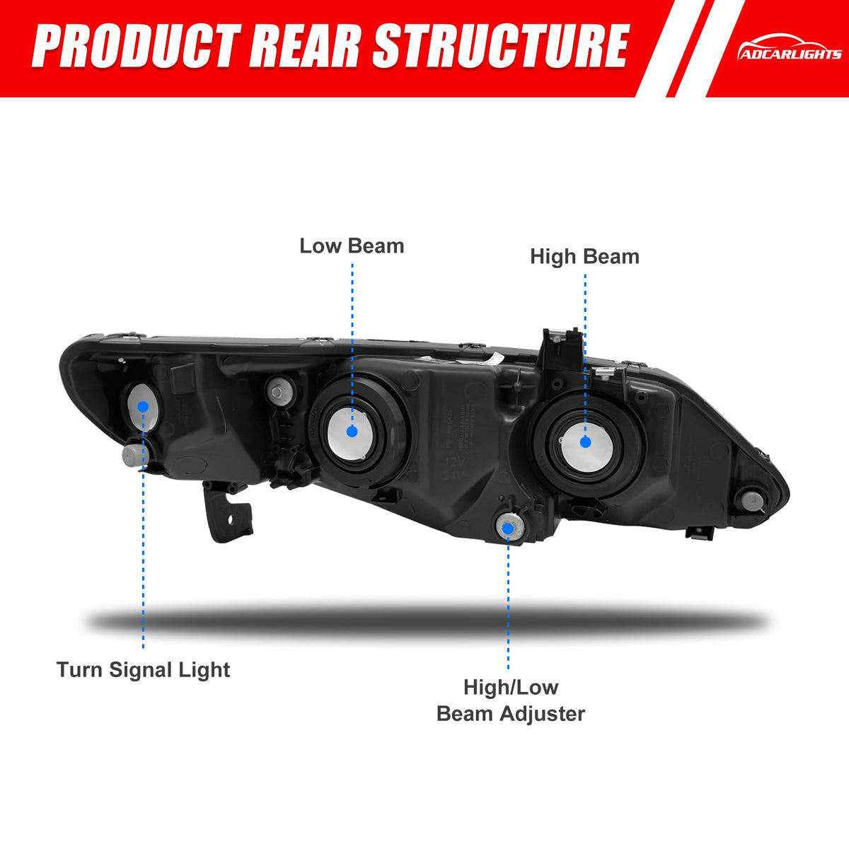 2006-2011 Honda Civic Halogen Headlight U877707