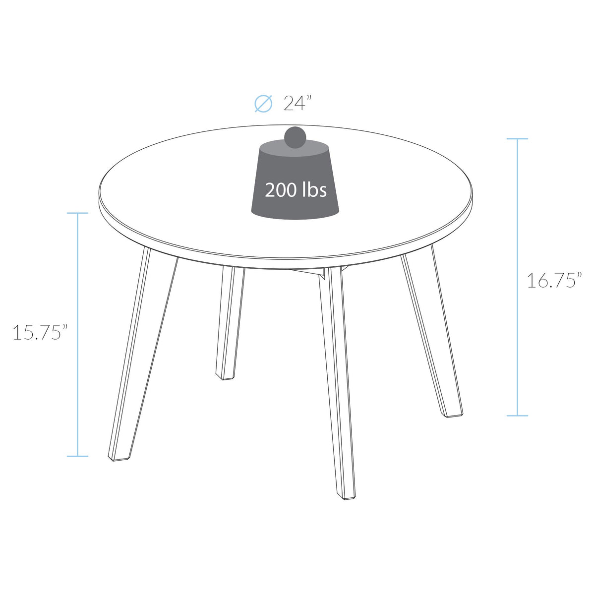 Hardwood Round Coffee Table T34253