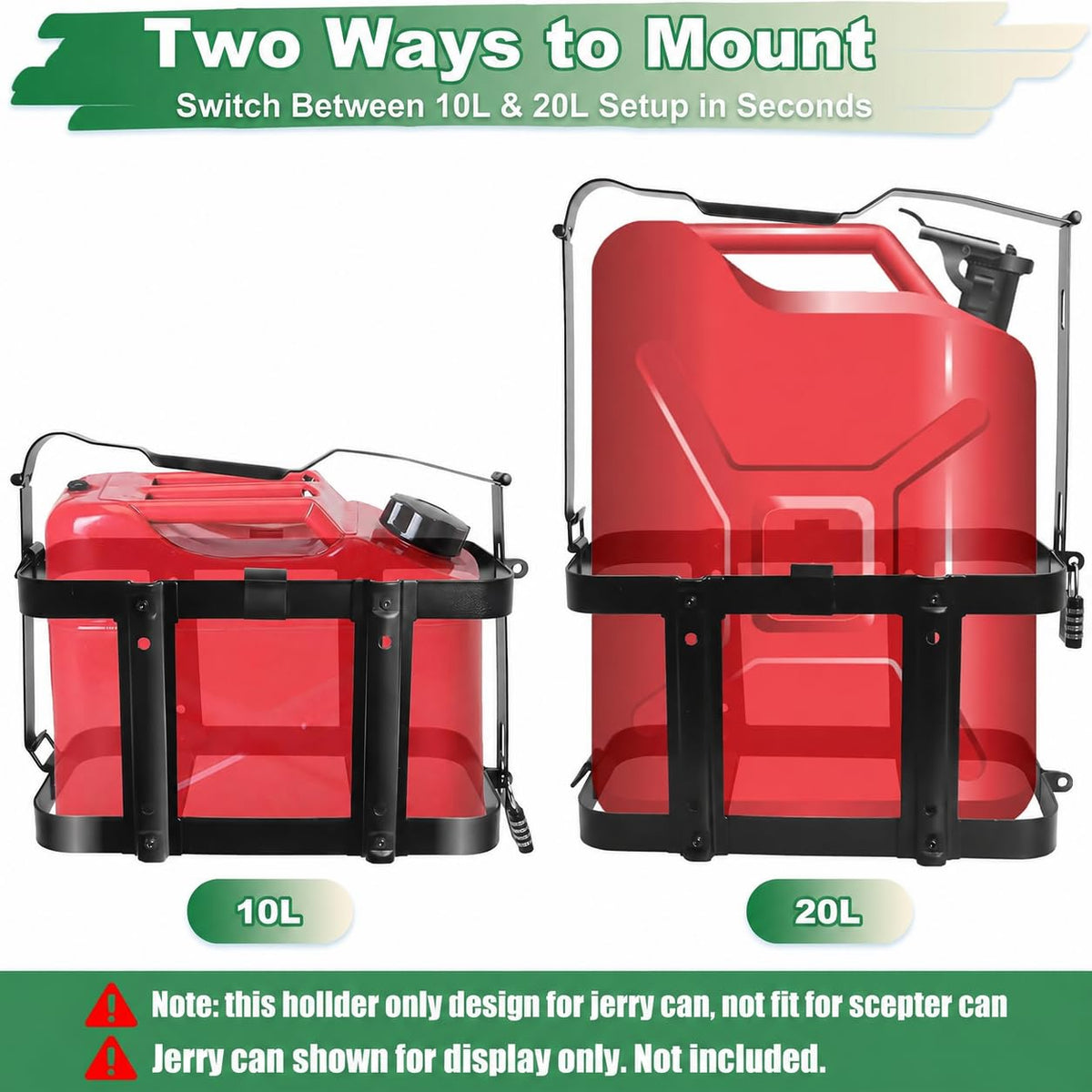 Gas Can Holder Rack with Combination Lock, 5 Gallon M579838