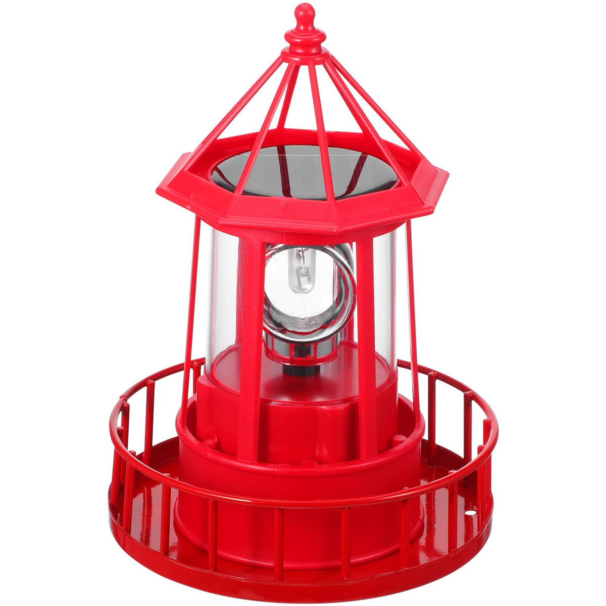 Rotating Metal Solar Lighthouse B139418