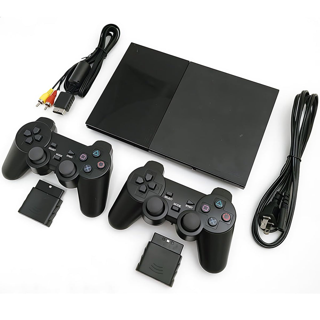 Black PlayStation 2 Console with 2 Wireless Controllers G188014
