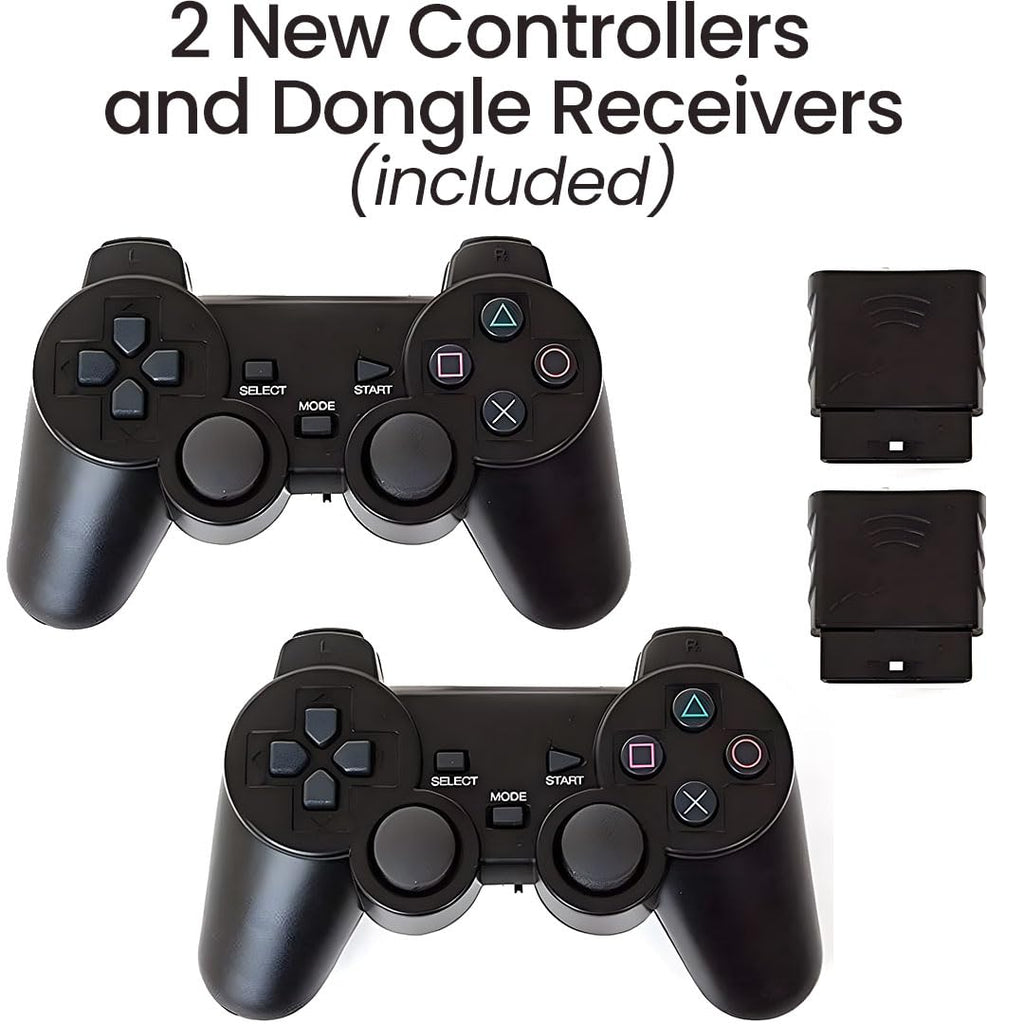 Black PlayStation 2 Console with 2 Wireless Controllers G188014