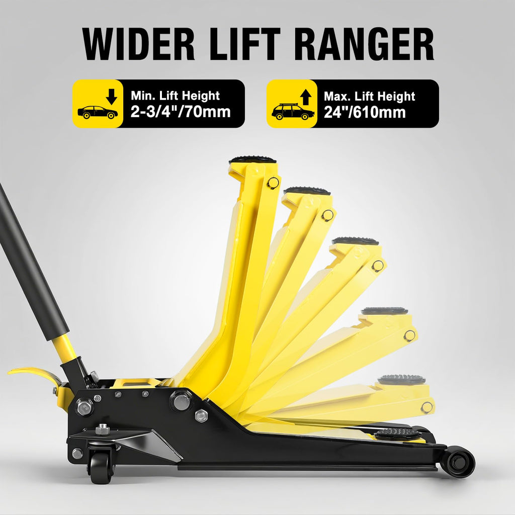 2 Ton Low Profile Hydraulic Floor Jack with Foot Pedal F926