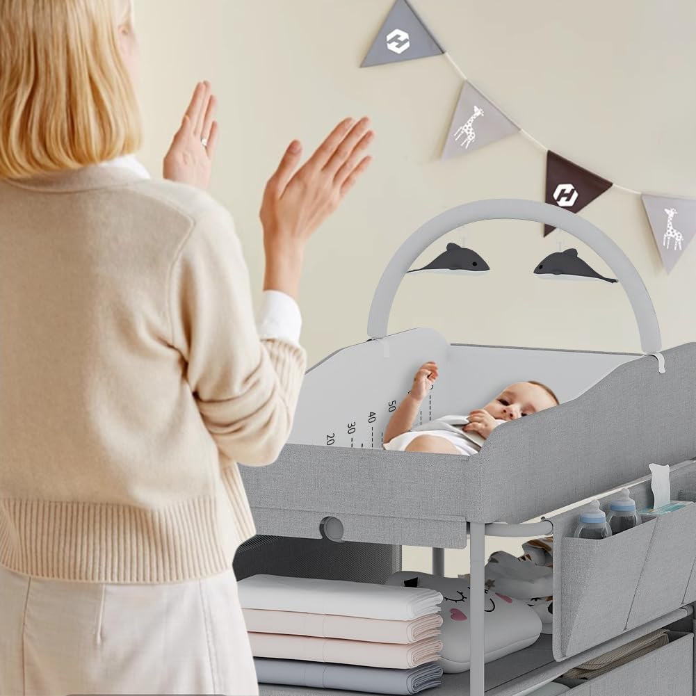 Portable Baby Changing Table with Storage Drawers E117547