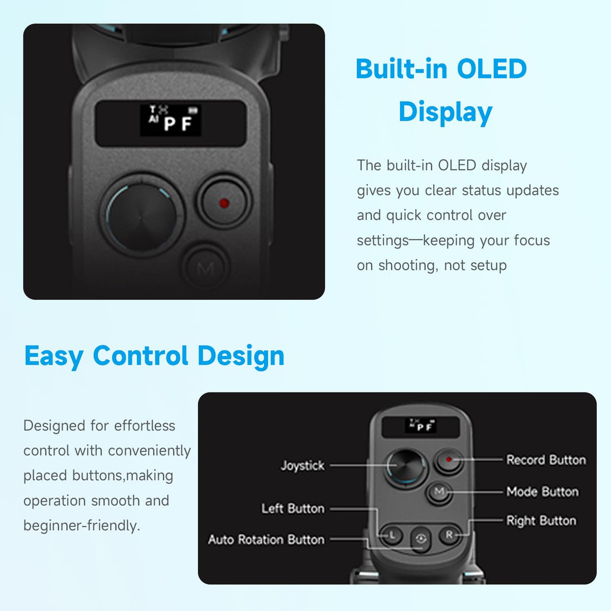 Camera Gimbal Stabilizer for Mirrorless Cameras C36993