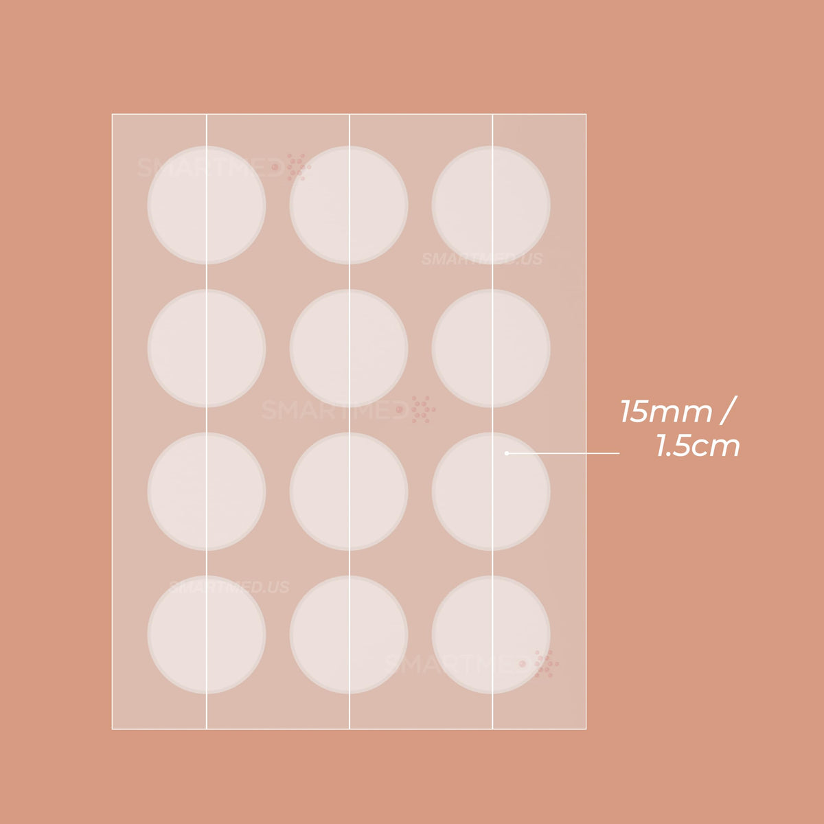 15 mm Hydrocolloid Cold Sore Patches with Lysine, Honey, Zinc & Lemon Balm, 24 Count R591722
